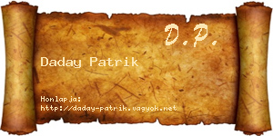 Daday Patrik névjegykártya
